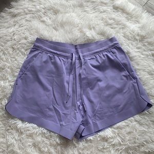 Lavender Athleisure Shorts with Pockets
